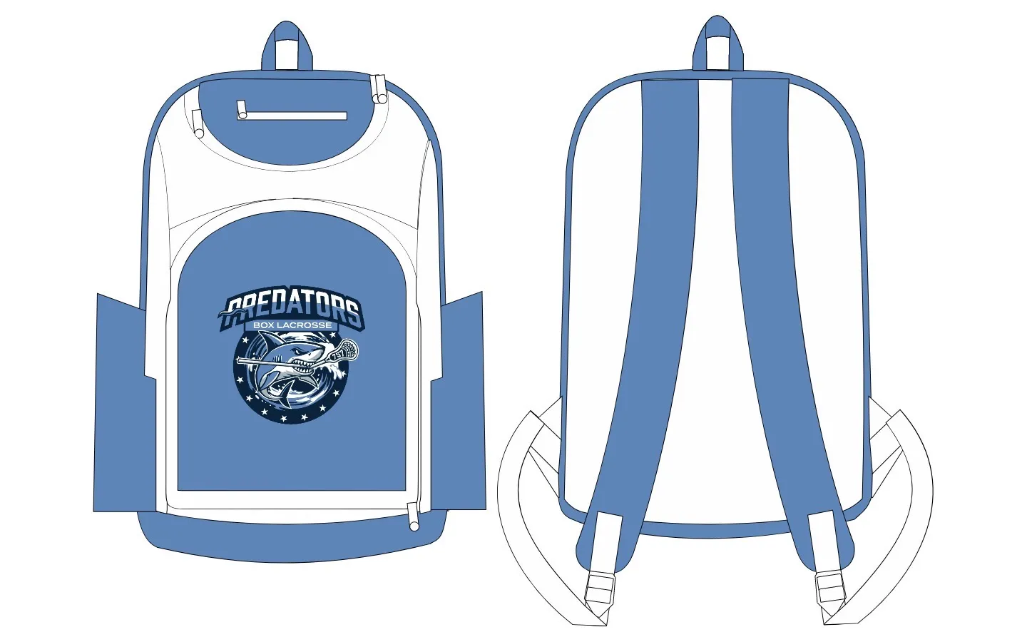Predators Backpack - Blue/White