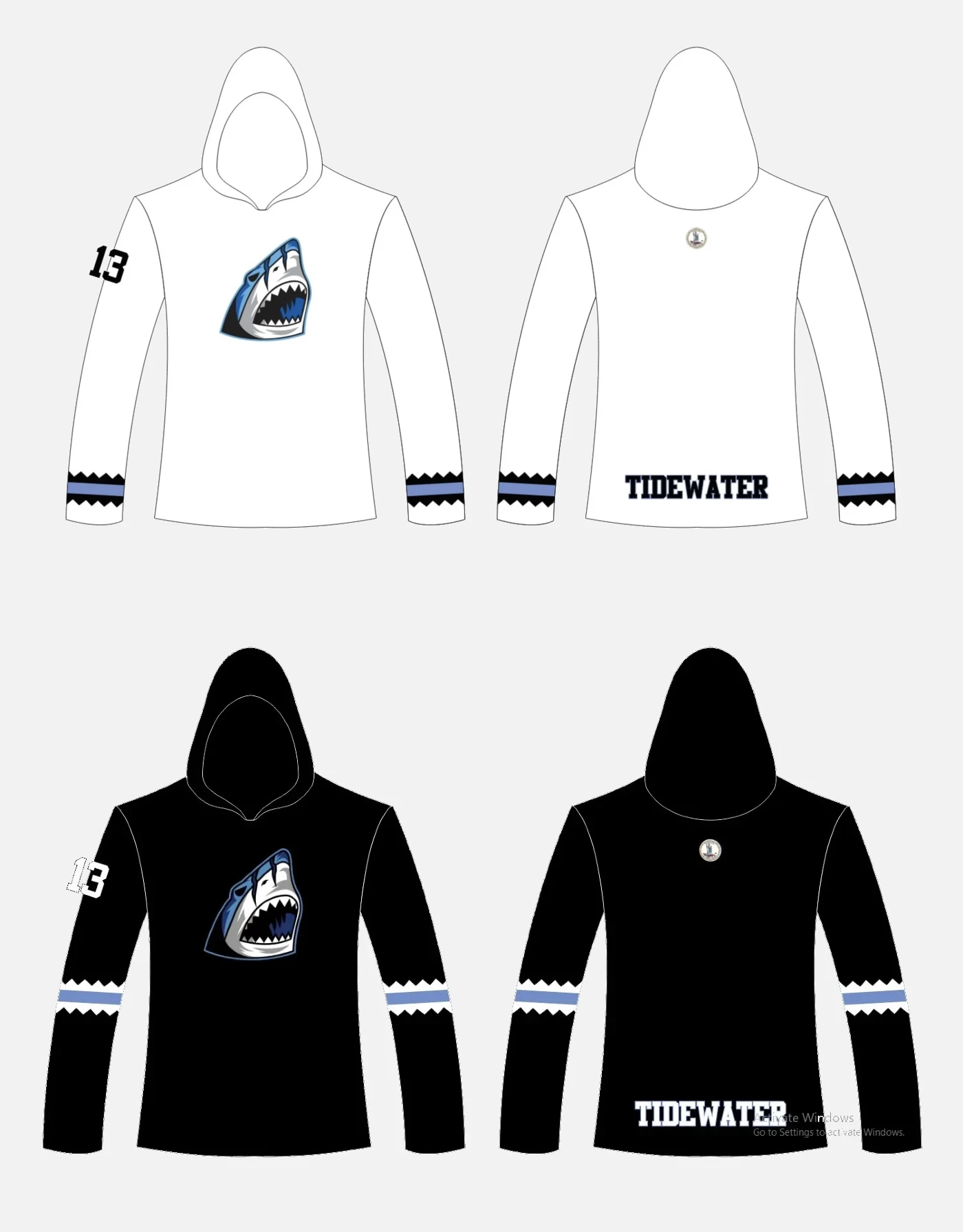 Predators Long Sleeve Hooded Shooter - White